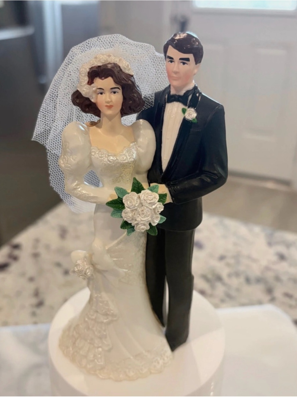 Vtg 1993 Wilton Love's Duet Wedding Couple Ellen Williams Wedding Cake Topper 6”